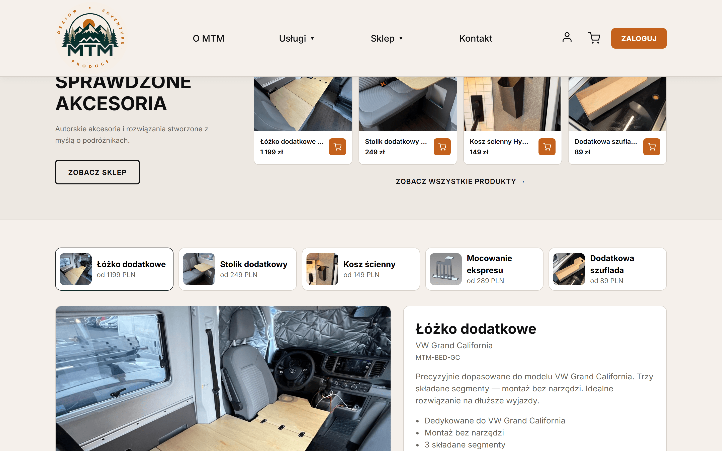 Sklep — katalog produktów i akcesoriów